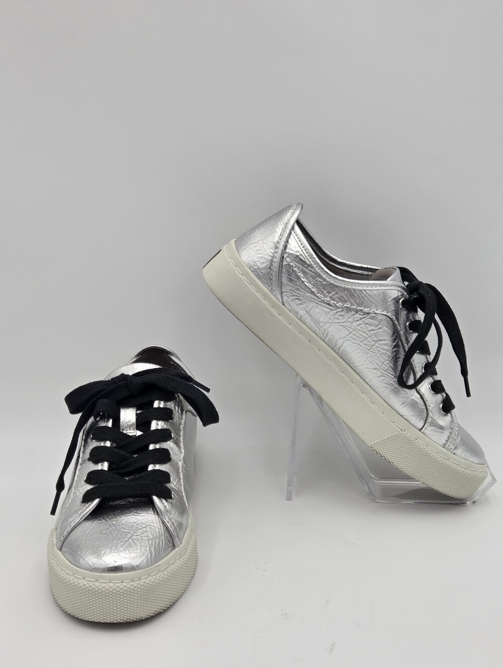 AllSaints Gina metallic leather sneakers